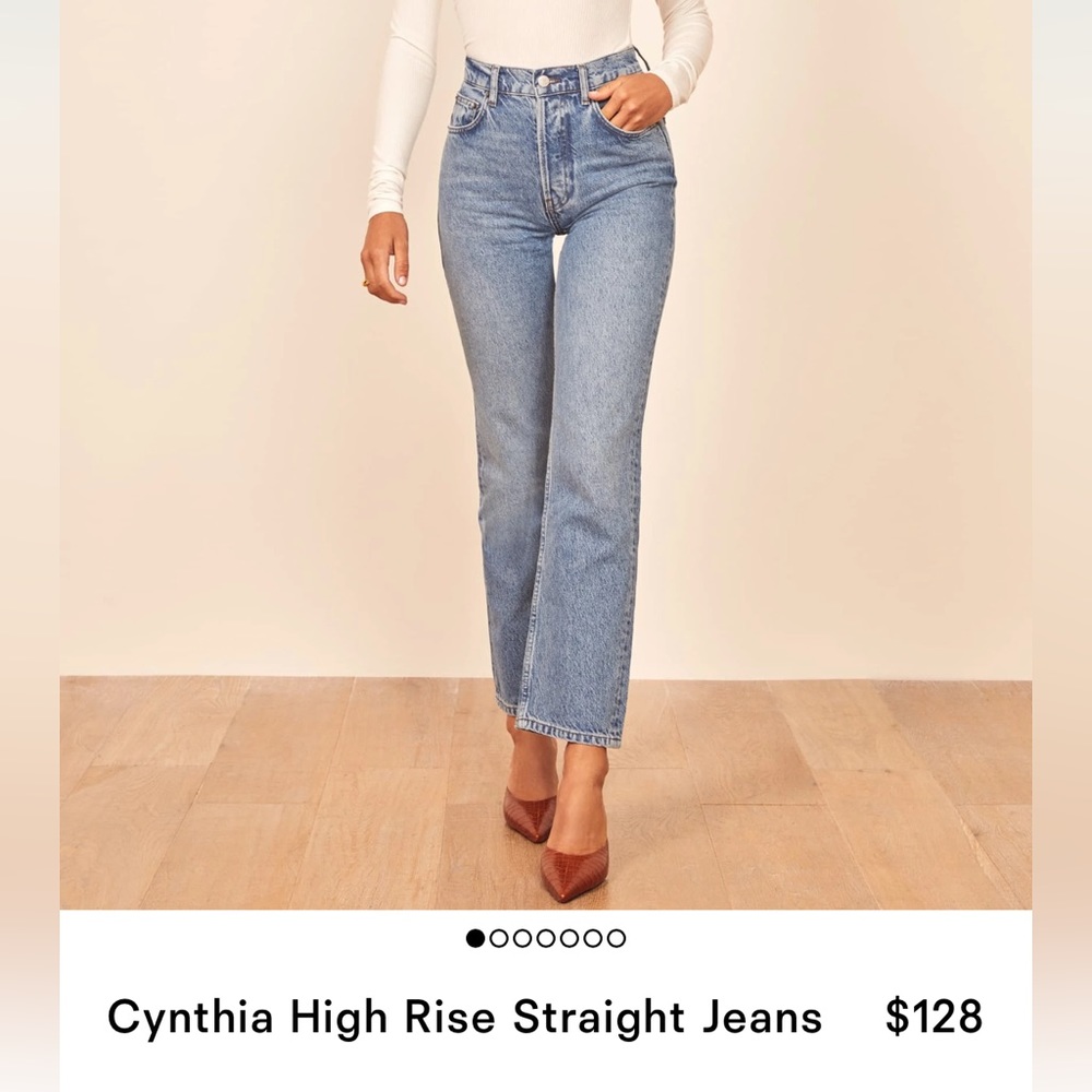 NWT // NEVER WORN Reformation Cynthia High Rise Straight Jeans